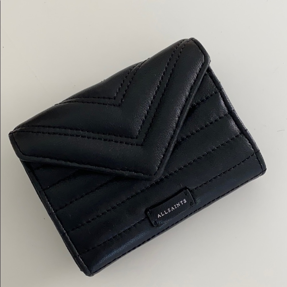 AllSaints Flap Leather Cardholder